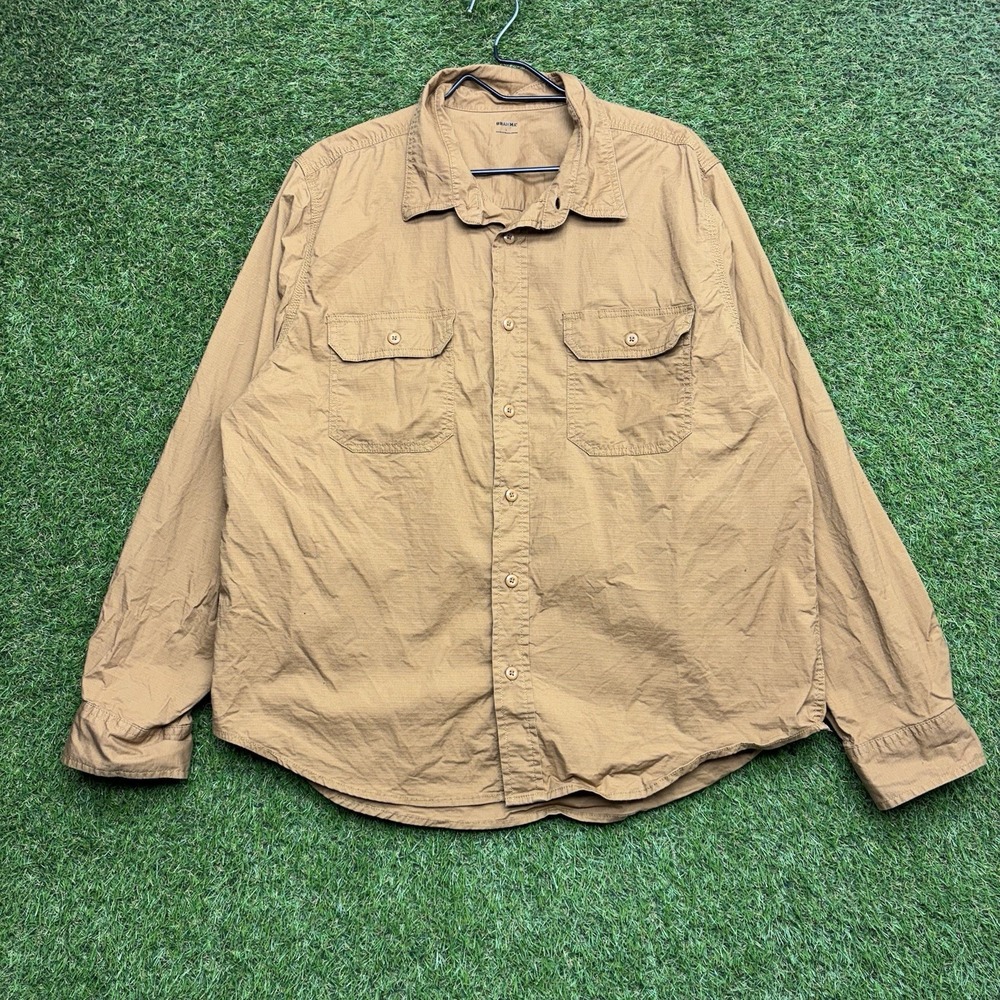Brahma Shirt Mens Large Long Sleeve Button Up Workwear Tactical Chest Pockets